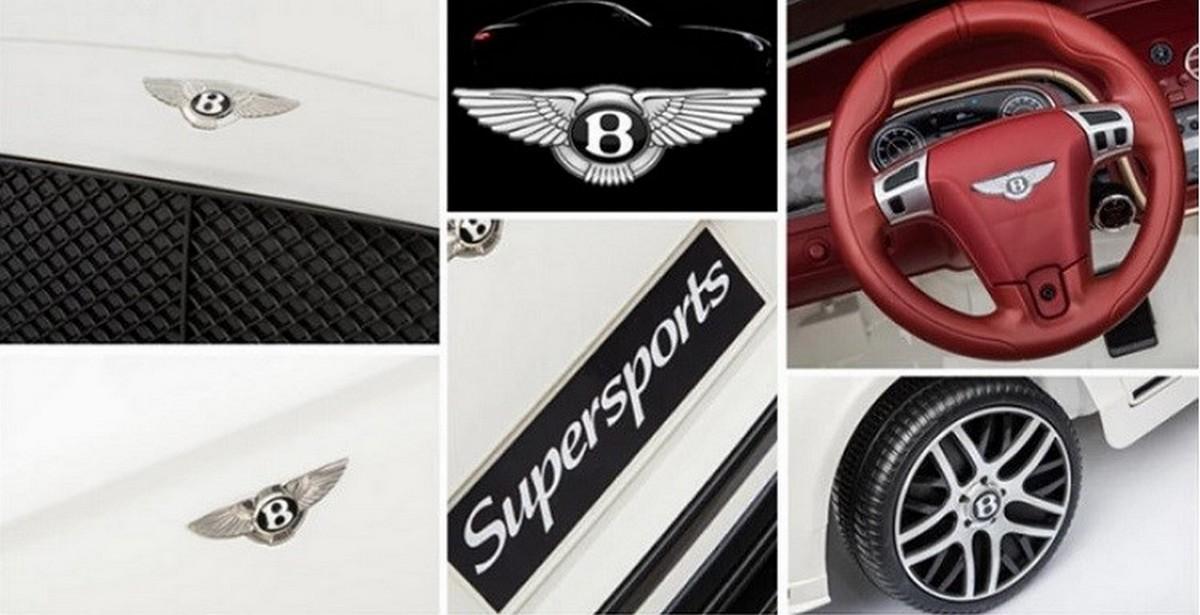 Электромобиль Bentley Continental Supersports белого цвета  